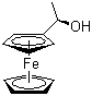 (+)-1-二茂铁基乙醇分子结构 (CAS 33136-66-2)