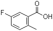 5-氟-2-甲基苯甲酸分子结构 (CAS 33184-16-6)