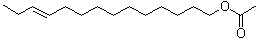 (E)-11-十四碳烯-1-醇乙酸酯分子结构 (CAS 33189-72-9)