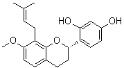 (2S)-2',4'-Dihydroxy-7-methoxy-8-prenylflavan molecular structure (CAS 331954-16-6)