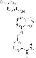 结构式 CAS# 332012-40-5, 替拉替尼