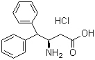 structure of CAS# 332062-03-0, (R)-3-Amino-4,4-diphenylbutyric acid;(betaR)-beta-Amino-gamma-phenylbenzenebutanoic acid hydrochloride
