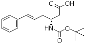(3R)-3-[(叔丁氧羰基)氨基]-6-苯基-5-己烯酸分子结构 (CAS 332064-73-0)