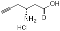 (R)-3-氨基-5-己炔酸盐酸盐分子结构 (CAS 332064-87-6)