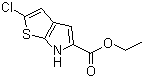 2-氯-6H-噻吩并[2,3-b]吡咯-5-羧酸乙酯分子结构 (CAS 332099-01-1)