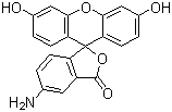 5-氨基荧光素分子结构 (CAS 3326-34-9)