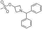 1-二苯甲基-3-甲烷磺酸氮杂环丁烷分子结构 (CAS 33301-41-6)
