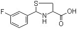 2-(3-氟苯基)-4-噻唑烷甲酸分子结构 (CAS 333408-47-2)