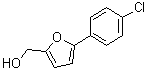 structure of CAS# 33342-29-9, 5-(4-Chlorophenyl)furfuryl alcohol;5-(4-Chlorophenyl)-2-furanmethanol; 5-(4-Chlorophenyl)furfuryl alcohol; 5-(p-Chlorophenyl)furfuryl alcohol