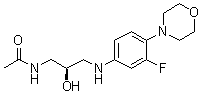 N-[(2R)-3-[[3-Fluoro-4-(4-morpholinyl)phenyl]amino]-2-hydroxypropyl]acetamide molecular structure (CAS 333753-67-6)