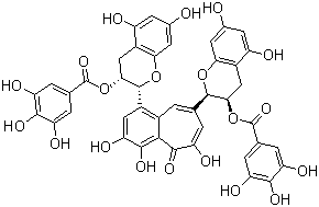 结构式 CAS# 33377-72-9, 茶黄素-3,3'-双没食子酸酯