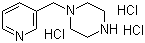 结构式 CAS# 333992-77-1, 1-(吡啶-3-基甲基)哌嗪三盐酸盐