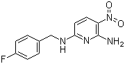2-氨基-3-硝基-6-(4-氟苄基氨基)吡啶分子结构 (CAS 33400-49-6)