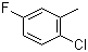 2-氯-5-氟甲苯分子结构 (CAS 33406-96-1)