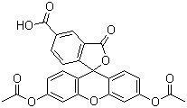 6-羧基荧光素二乙酸酯分子结构 (CAS 3348-03-6)