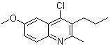 4-氯-6-甲氧基-2-甲基-3-丙基喹啉分子结构 (CAS 3348-22-9)