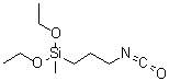 3-异氰酸丙基(甲基)二乙氧基硅烷分子结构 (CAS 33491-28-0)