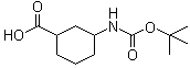 3-(叔丁氧羰基氨基)-1-环己烷羧酸分子结构 (CAS 334932-13-7)
