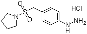 4-(1-吡咯烷基磺酰基甲基)苯肼盐酸盐分子结构 (CAS 334981-11-2)