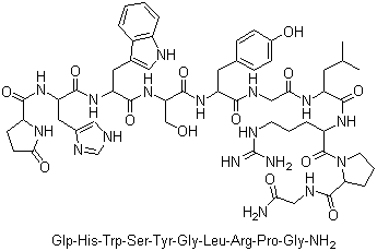 戈那瑞林分子结构 (CAS 33515-09-2)