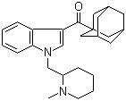 1-[(N-甲基-2-哌啶基)甲基]-3-(1-金刚烷甲酰基)-1H-吲哚分子结构 (CAS 335160-66-2)