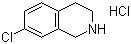 7-氯-1,2,3,4-四氢异喹啉盐酸盐分子结构 (CAS 33537-97-2)