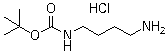 4-(叔丁氧羰基氨基)丁胺盐酸盐分子结构 (CAS 33545-98-1)