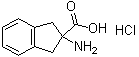 2-氨基-2,3-二氢-1H-茚-2-羧酸盐酸盐分子结构 (CAS 33584-60-0)