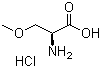 (S)-2-氨基-3-甲氧基丙酸盐酸盐分子结构 (CAS 336100-47-1)