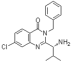 (R)-2-(1-Amino-2-methylpropyl)-3-benzyl-7-chloro-3H-quinazolin-4-one molecular structure (CAS 336113-57-6)