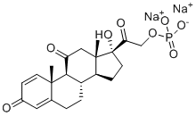 二钠17-羟基-3,11,20-三氧代孕甾烷-1,4-二烯-21-基磷酸酯分子结构 (CAS 33903-70-7)