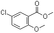5-氯-2-甲氧基苯甲酸甲酯分子结构 (CAS 33924-48-0)