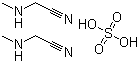 结构式 CAS# 33986-15-1, 甲氨基乙腈硫酸盐