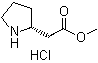 (2R)-2-吡咯烷乙酸甲酯盐酸盐分子结构 (CAS 340040-67-7)