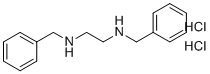 N,N'-二苄基乙二胺二盐酸盐分子结构 (CAS 3412-76-8)