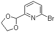 2-溴-6-(1,3-二氧戊环-2-基)吡啶分子结构 (CAS 34199-87-6)