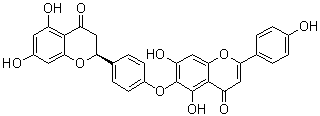 2,3-二氢扁柏双黄酮分子结构 (CAS 34292-87-0)