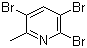 2,3,5三溴-6-甲基吡啶分子结构 (CAS 3430-15-7)