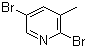 2,5-二溴-3-甲基吡啶分子结构 (CAS 3430-18-0)