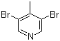 3,5-二溴-4-甲基吡啶分子结构 (CAS 3430-23-7)