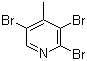 2,3,5-三溴-4-甲基吡啶分子结构 (CAS 3430-25-9)