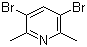 2,6-二甲基-3,5-二溴吡啶分子结构 (CAS 3430-34-0)