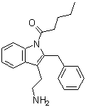 1-(1-氧代戊基)-2-(苯基甲基)-1H-吲哚-3-乙胺分子结构 (CAS 343263-95-6)