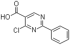4-氯-2-苯基-5-嘧啶羧酸分子结构 (CAS 343349-20-2)