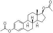 雌二醇二乙酸酯分子结构 (CAS 3434-88-6)