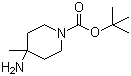 4-氨基-4-甲基哌啶-1-甲酸叔丁酯分子结构 (CAS 343788-69-2)