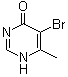 5-溴-6-甲基-4(1H)-嘧啶酮分子结构 (CAS 3438-52-6)