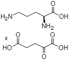 L-鸟氨酸 2-氧代戊二酸盐分子结构 (CAS 34414-83-0)