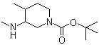 4-Methyl-3-(methylamino)-1-piperidinecarboxylic acid tert-butyl ester molecular structure (CAS 344419-25-6)