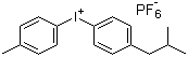 4-异丁基苯基-4'-甲基苯基碘鎓六氟磷酸盐分子结构 (CAS 344562-80-7)